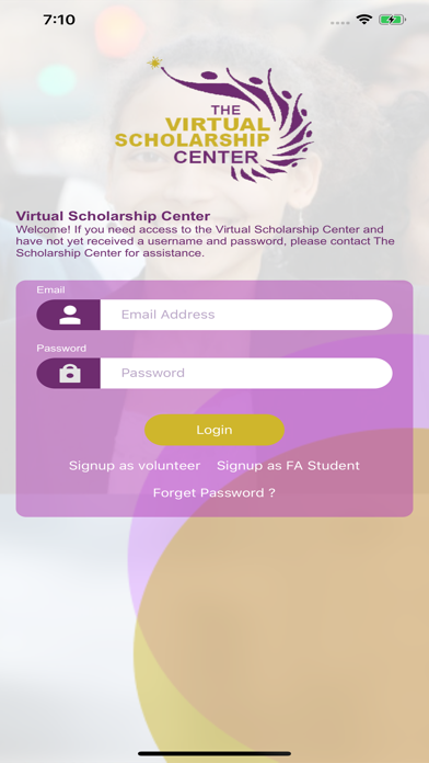 The Virtual Scholarship Center Screenshot