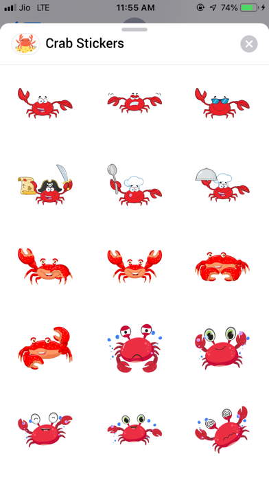 Crab Stickers Pack Screenshot