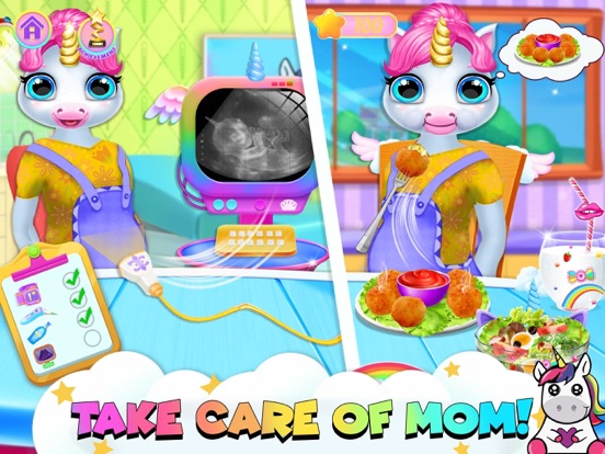 iPad Image of Unicorn Mommy Care Game