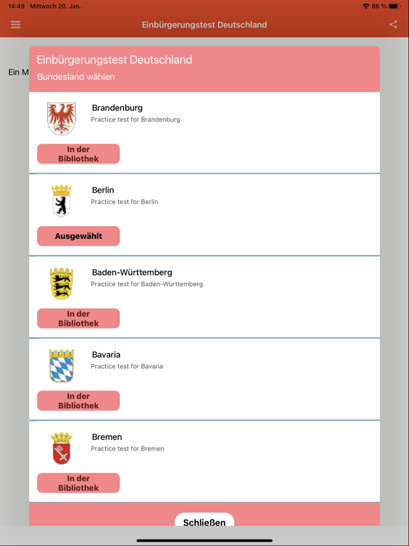 Screenshot #4 pour Einbuergerungstest Deutschland