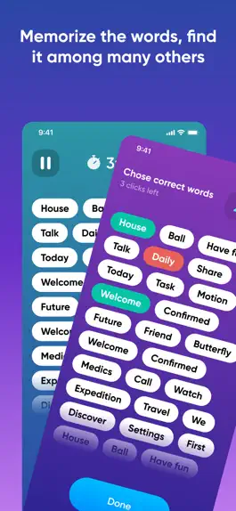 Game screenshot Memory training game with test mod apk