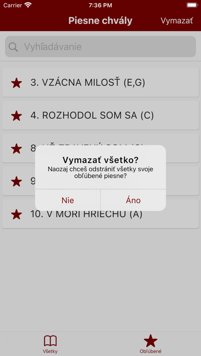 Piesne chvály Screenshot