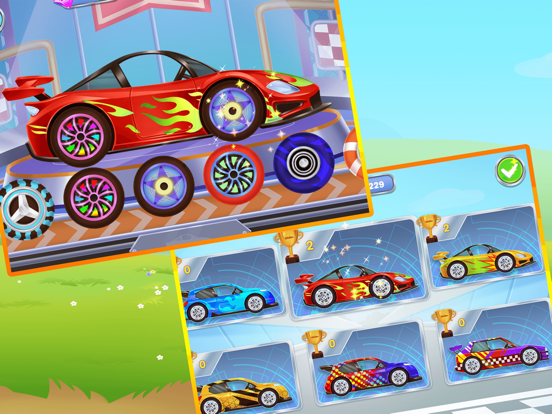 Dinosaurus Kinderen Autosport iPad app afbeelding 1