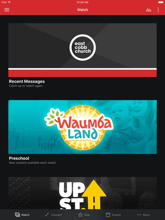 East Cobb Church iPad screenshot 1 - Lifestyle app