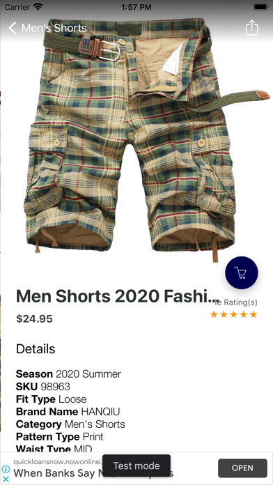 Men Bottom Pants Shop Screenshot