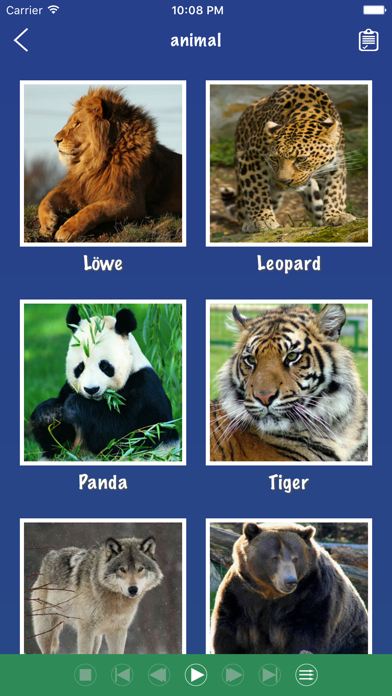 Screenshot #2 pour Flashcards de mots allemands