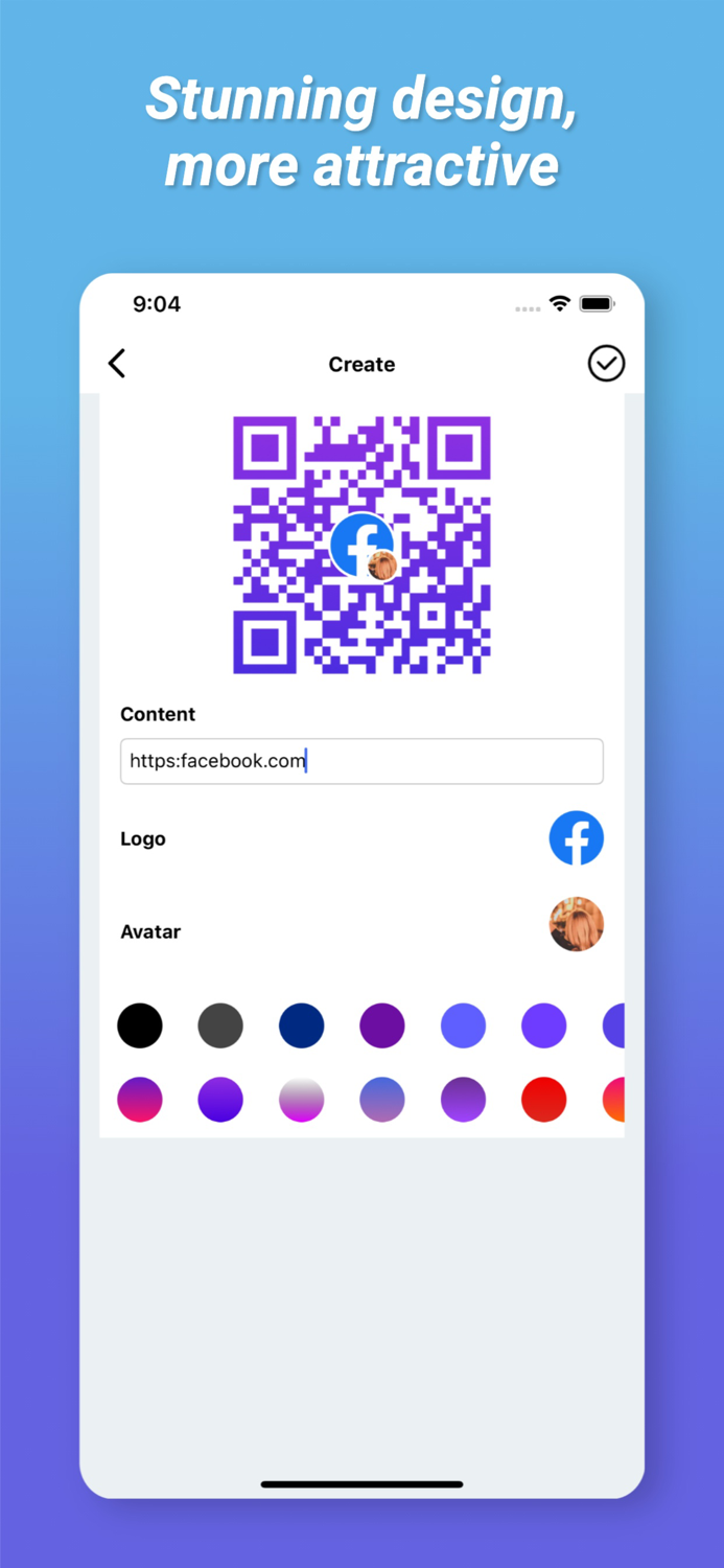 Color QR code Reader Scanner