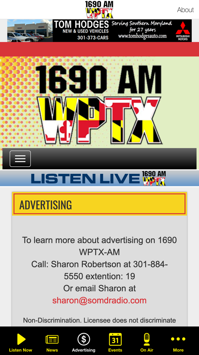 100.7FM and 1690 AM WPTX