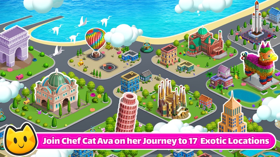 #3. Cooking Game: Chef Cat Ava (iOS) By: Nukebox Studios Pvt Ltd