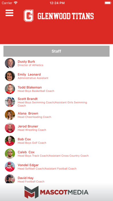 Glenwood Titans Athletics Screenshot