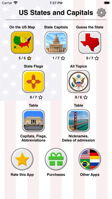 50 US States Map, Capital Cities and Flags of the United States of America (USA) screenshot 3