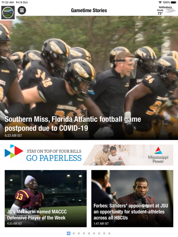 WDAM 7 Gametime iPad screenshot 4 - Sports app