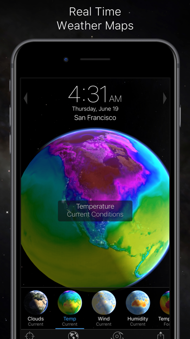 Living Earth - Clock & Weather Screenshot