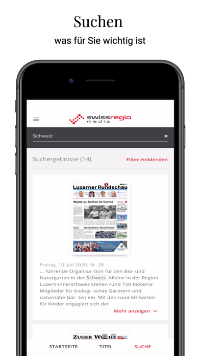 Swiss Regiomedia E-Paper Screenshot