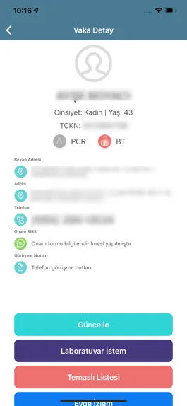 Game screenshot Filyasyon ve İzolasyon Takibi apk