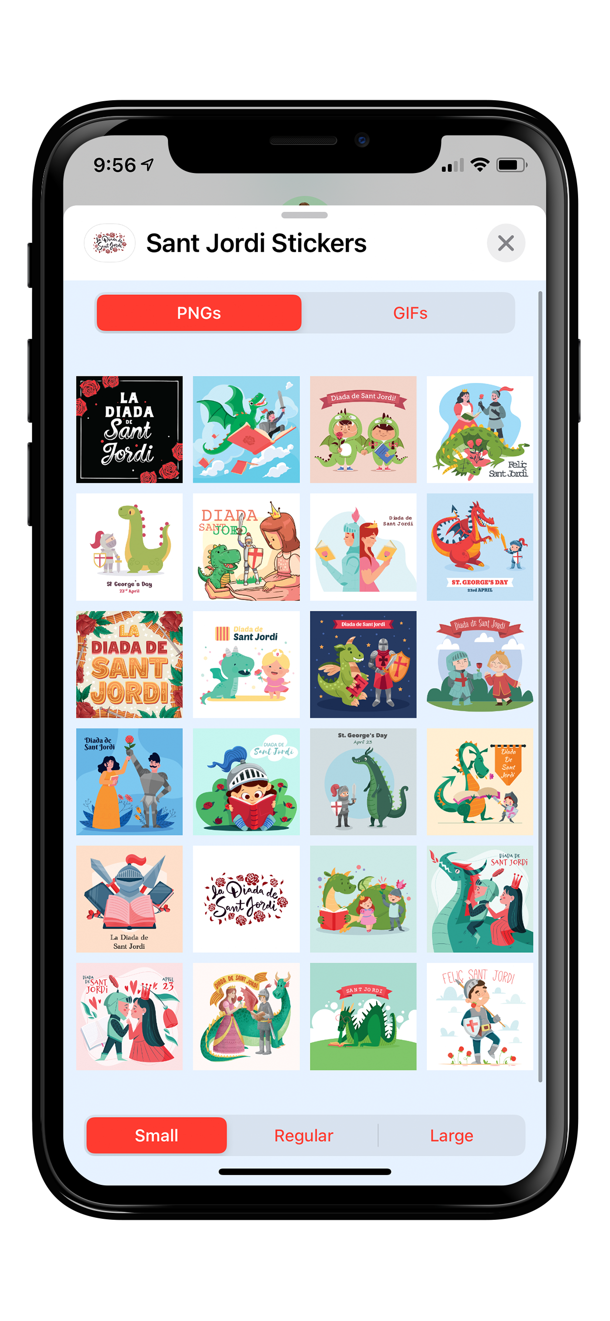 Sant Jordi GIF Stickers