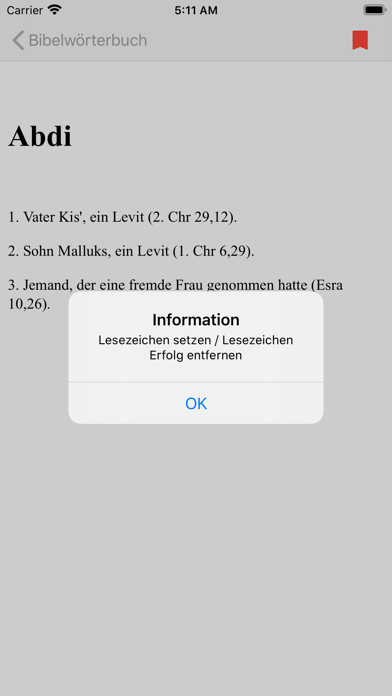 Bible Wörterbuch Screenshot