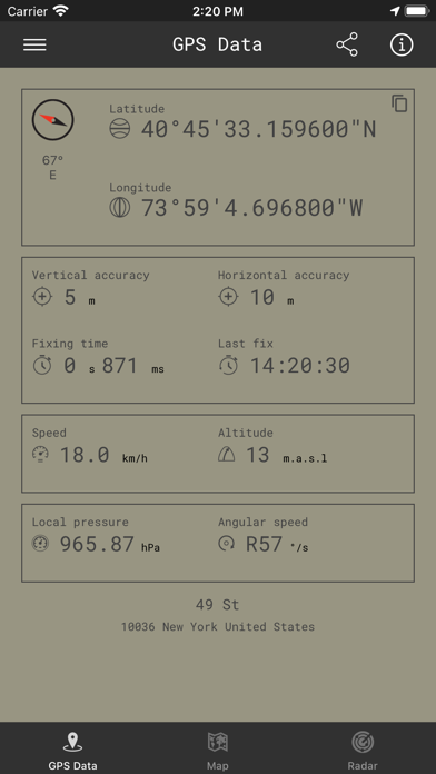 Screenshot #3 pour GPS Data XXL