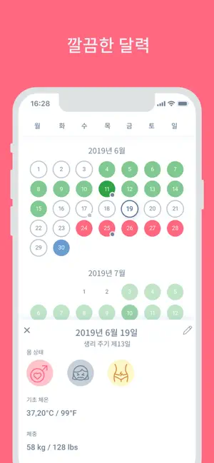 여성생리 달력, 생리 & 배란일 계산기, 가임기12+_3