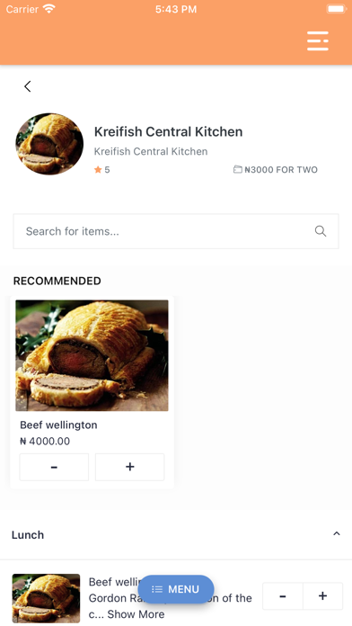 Kreifish Kitchen Screenshot