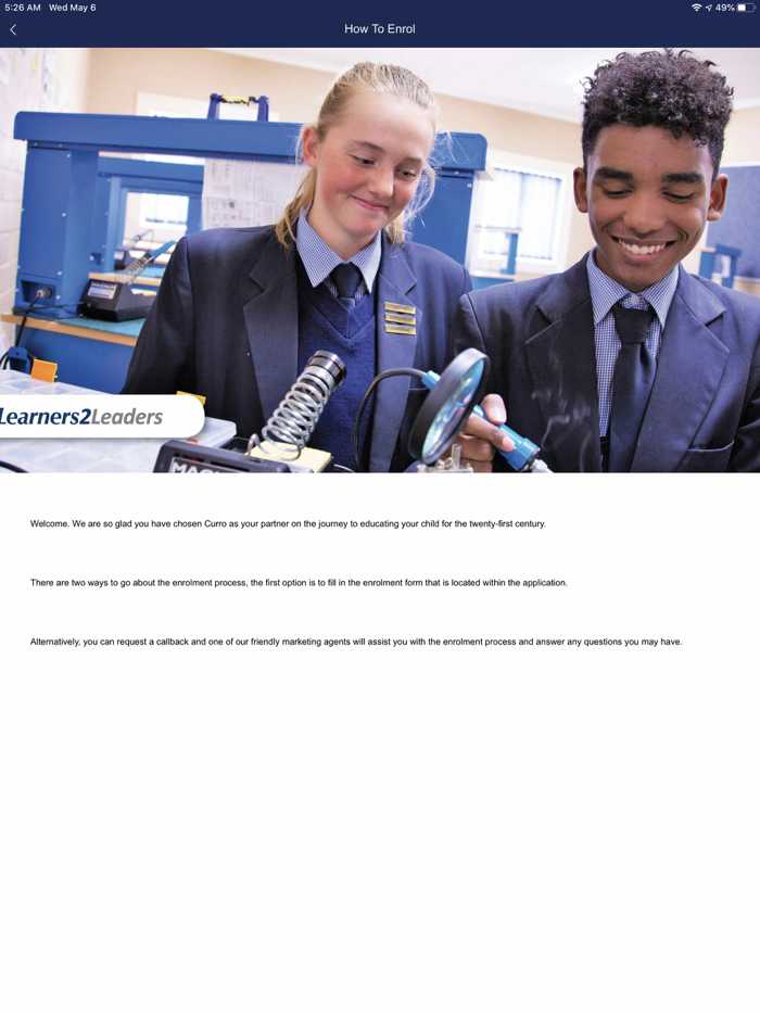 Curro Enrolment App