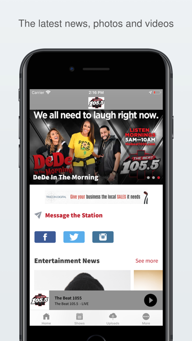 The Beat 1055 Screenshot 1 - AppWisp.com The Beat 1055 Screenshot 1 - AppWisp.com