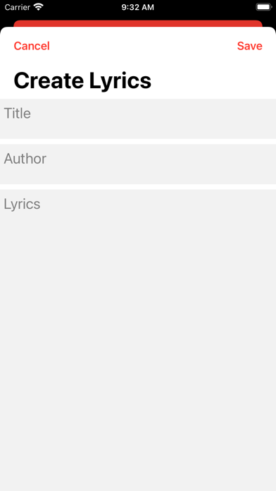 Community Lyrics Screenshot