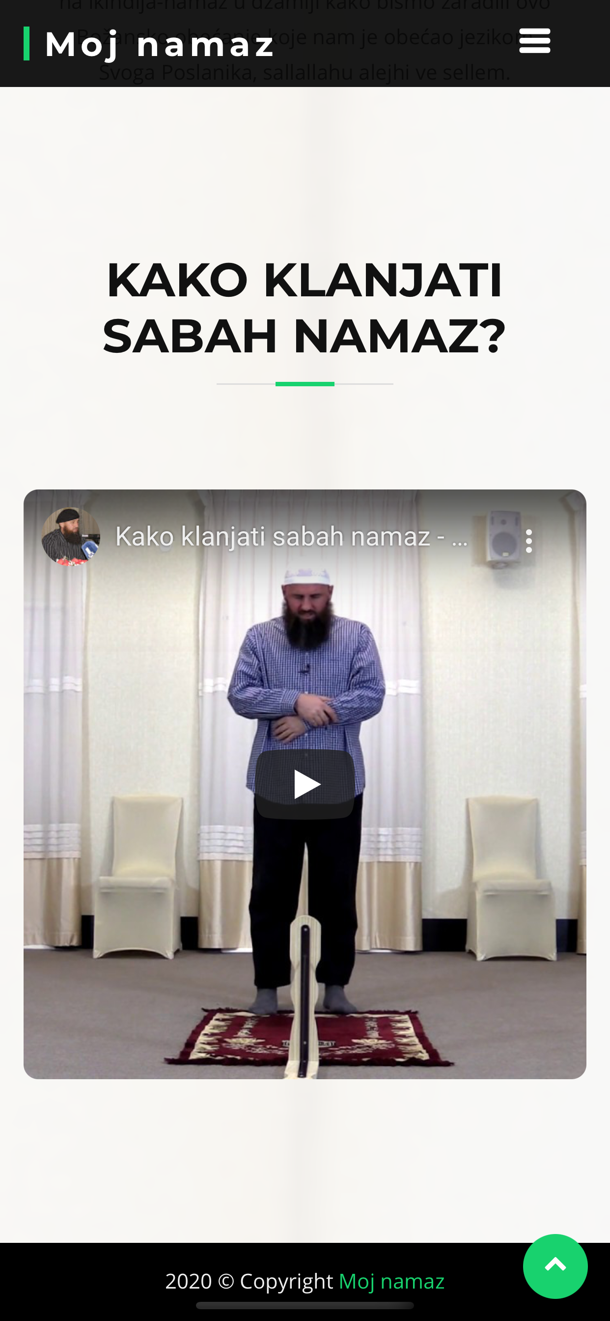 Moj namaz