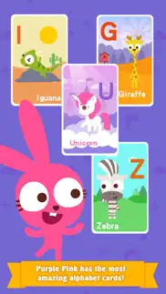 purple pink a to z animals iphone screenshot 1