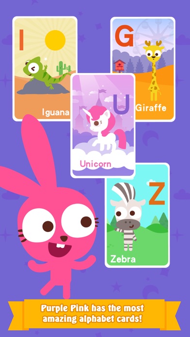 Purple Pink A to Z Animals Screenshot