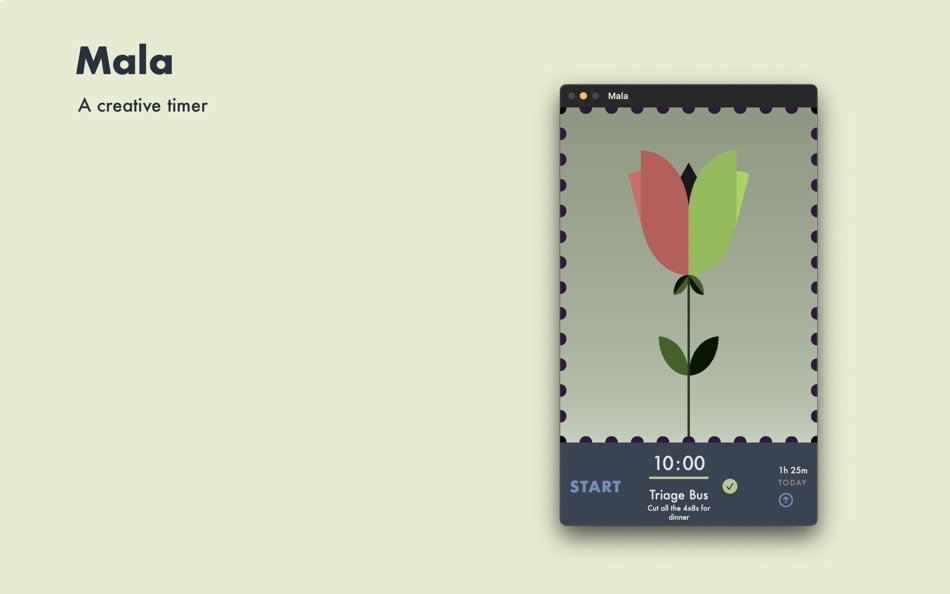 #1. Mala - Productivity Timer (macOS) 由: Raheel Ahmad