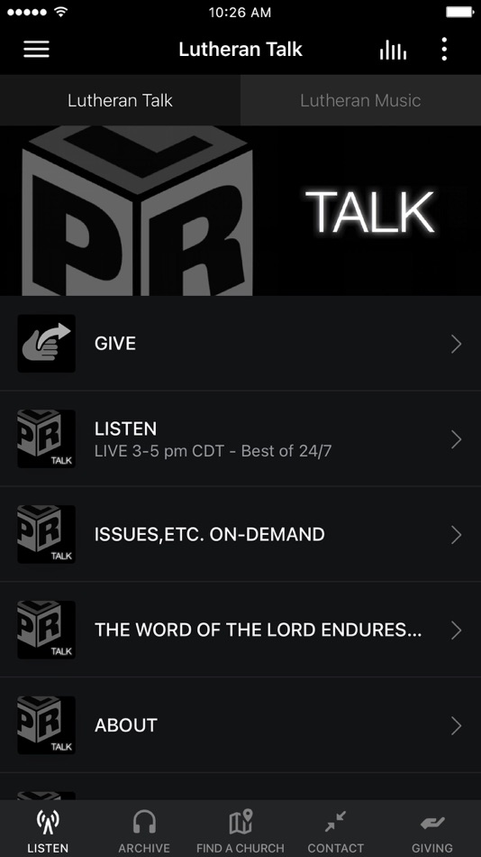 #1. Lutheran Public Radio (iOS) 由: Lutheran Public Radio
