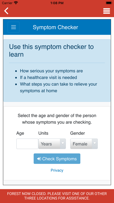 Walk-In-Care Screenshot
