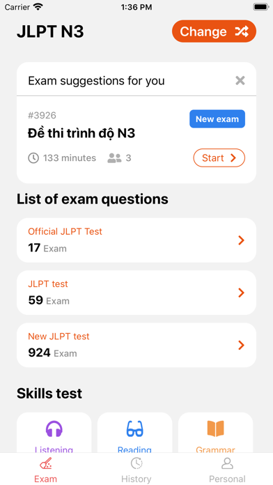 TryJLPT-JAPANESE ONLINE TEST Screenshot