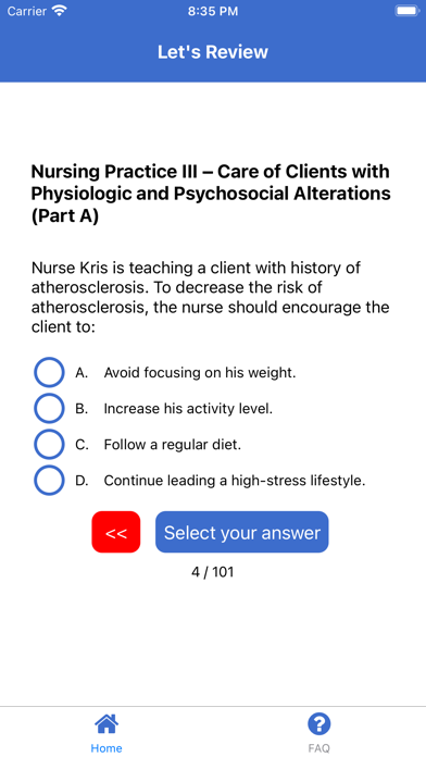 PNLE Nursing Licensure Exam Screenshot