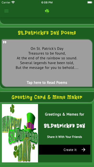 St. Patrick's Day Images Cards Screenshot