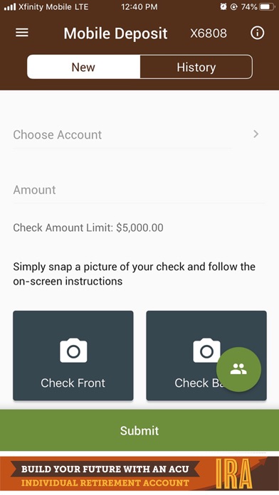 ACU Mobile Banking Screenshot