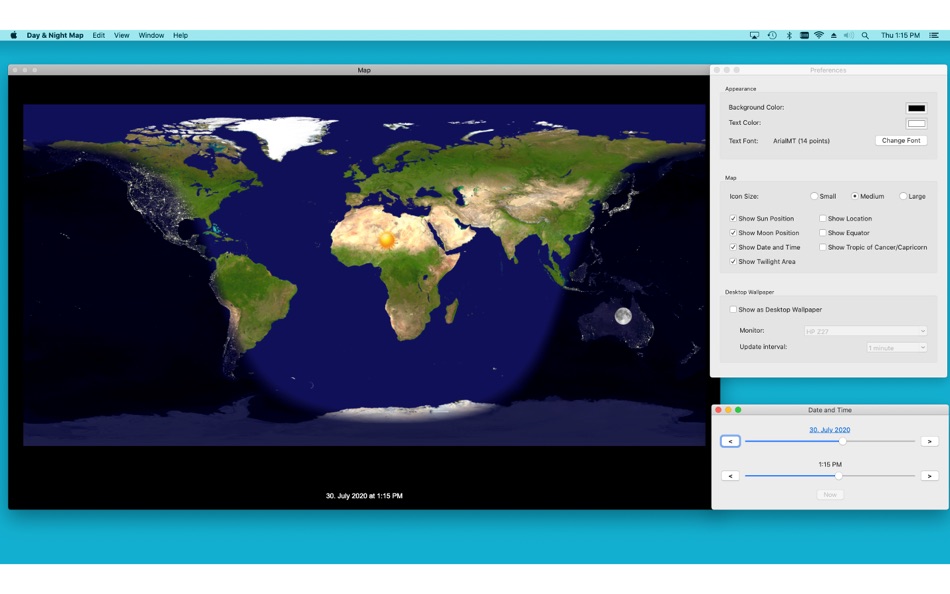 #2. Day & Night Map (macOS) 由: Volker Voecking Software Engineering