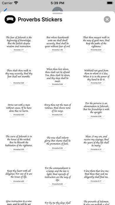 Proverbs Stickers Screenshot