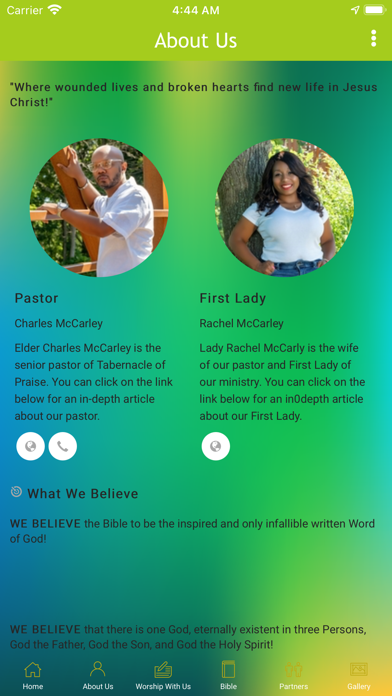 Tabernacle of Praise App Screenshot