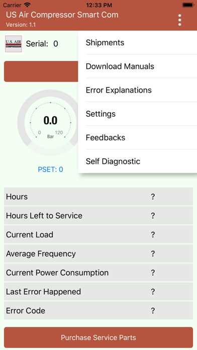 Us Air Compressor SmartCom Screenshot