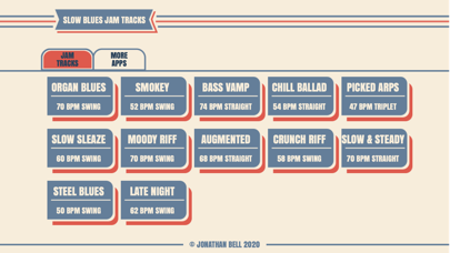 Slow Blues Guitar Jam Tracks Screenshot