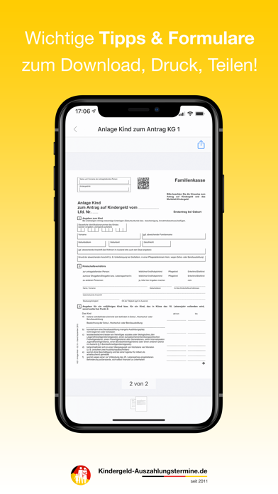 Kindergeld Pro 2021 Screenshot