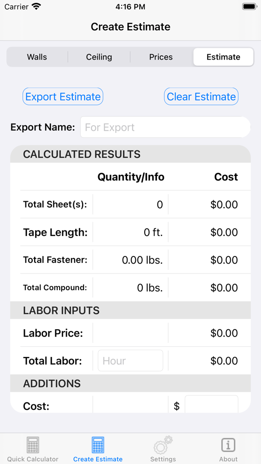 #5. Calculate Drywall (iOS) Podle: Brandon Grow