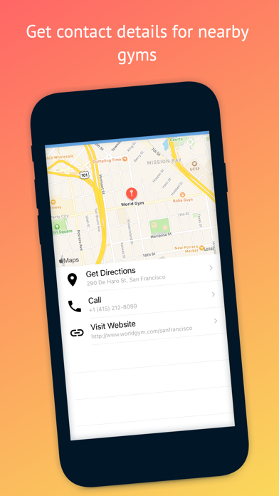 FindaGym - Find Nearby Gyms Screenshot