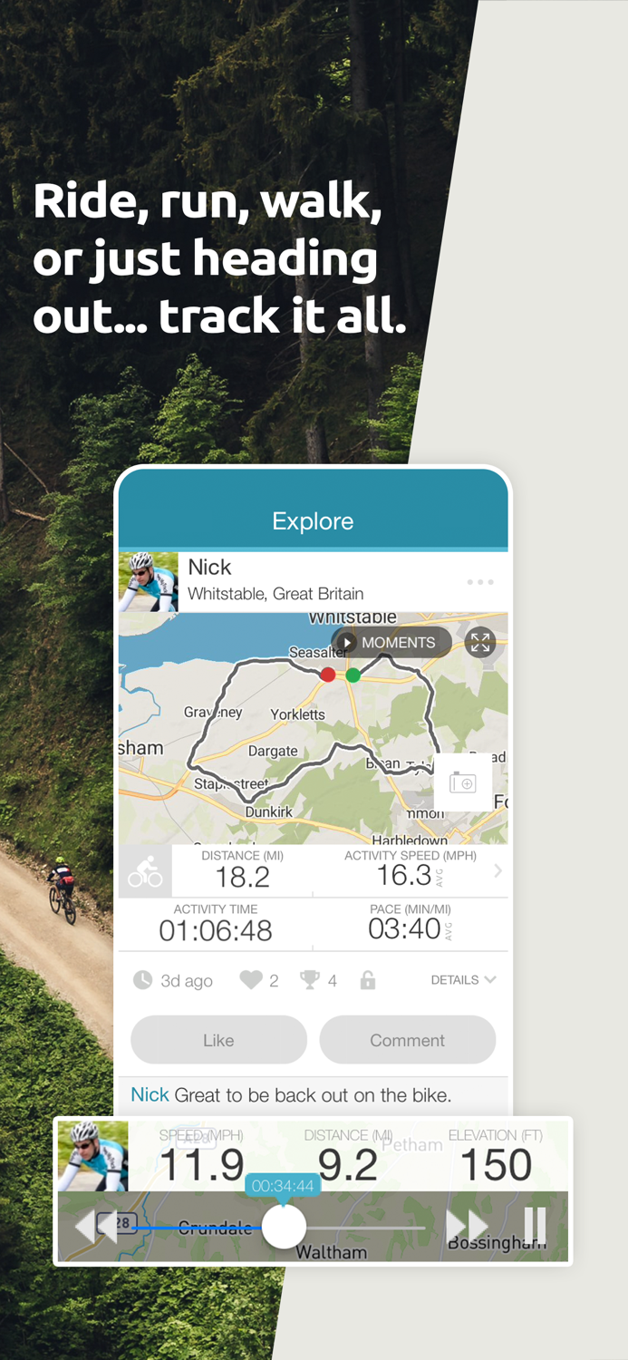 Map My Tracks cycling tracker