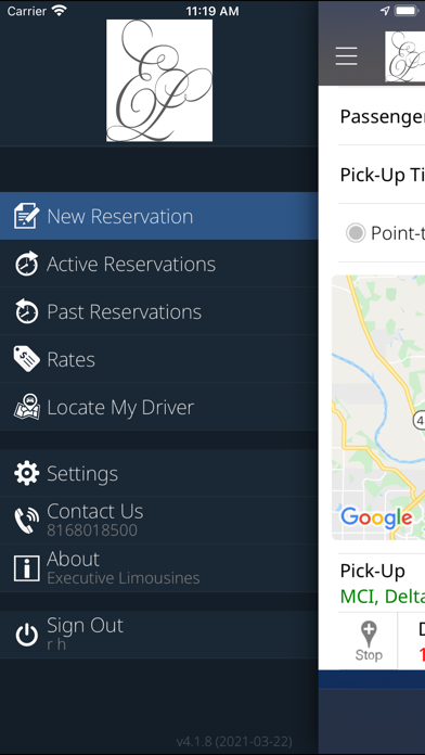 Executive Limousines KC Screenshot
