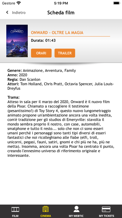 Webtic Stasera al Cinema Screenshot
