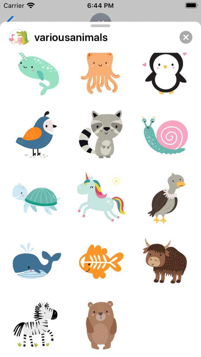 Various Animals Sticker