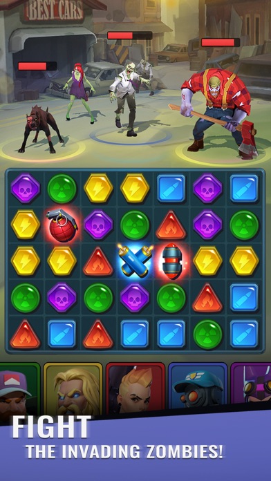 Zombie Blast Squad: Puzzle RPG screenshot 4